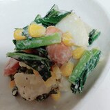 小松菜とウインナーのポテトサラダ